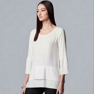 (XXL) NWT Pleated Peplum Simply Vera Tunic